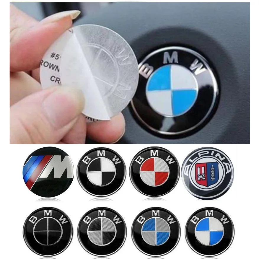 

For50 years steering wheel emblem 45mm badge sticker for BMW 1 3 5 6 7 series logo interior decoration accessories.