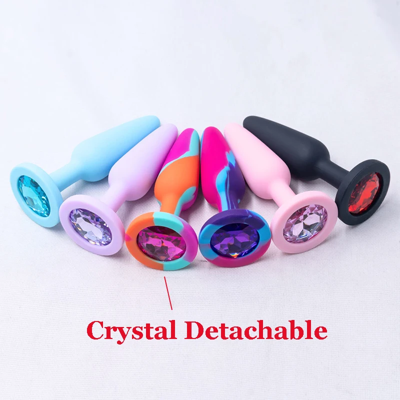 Silicone Anal Plug for Woman 3 Sizes Butt Plug Crystal Base Sex Toys Anal Toys Sex Stopper Adult Toys Anal Trainer for Couples - Image 3