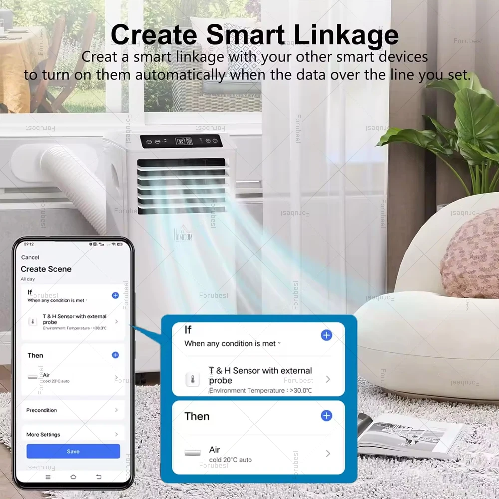 Tuya WiFi مستشعر درجة الحرارة والرطوبة مع مقياس حرارة مسبار خارجي، مراقب التطبيق، أتمتة المنزل، دعم Alexa Google Assistant #5