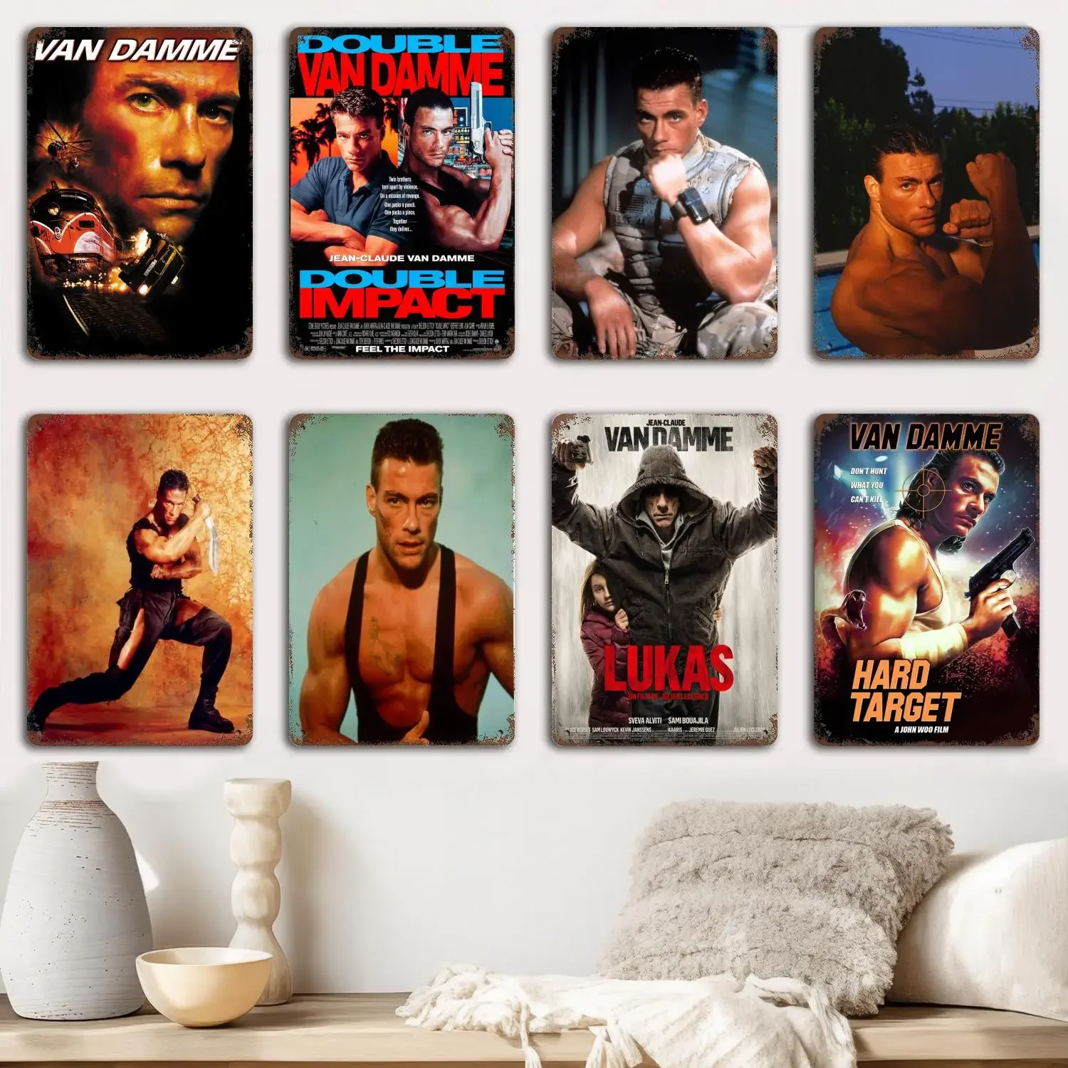 jean claude van damme Metal Signs wall decor Vintage Tin Signs Captain Metal Poster Decor for Bar Pub Club Wall Decoration