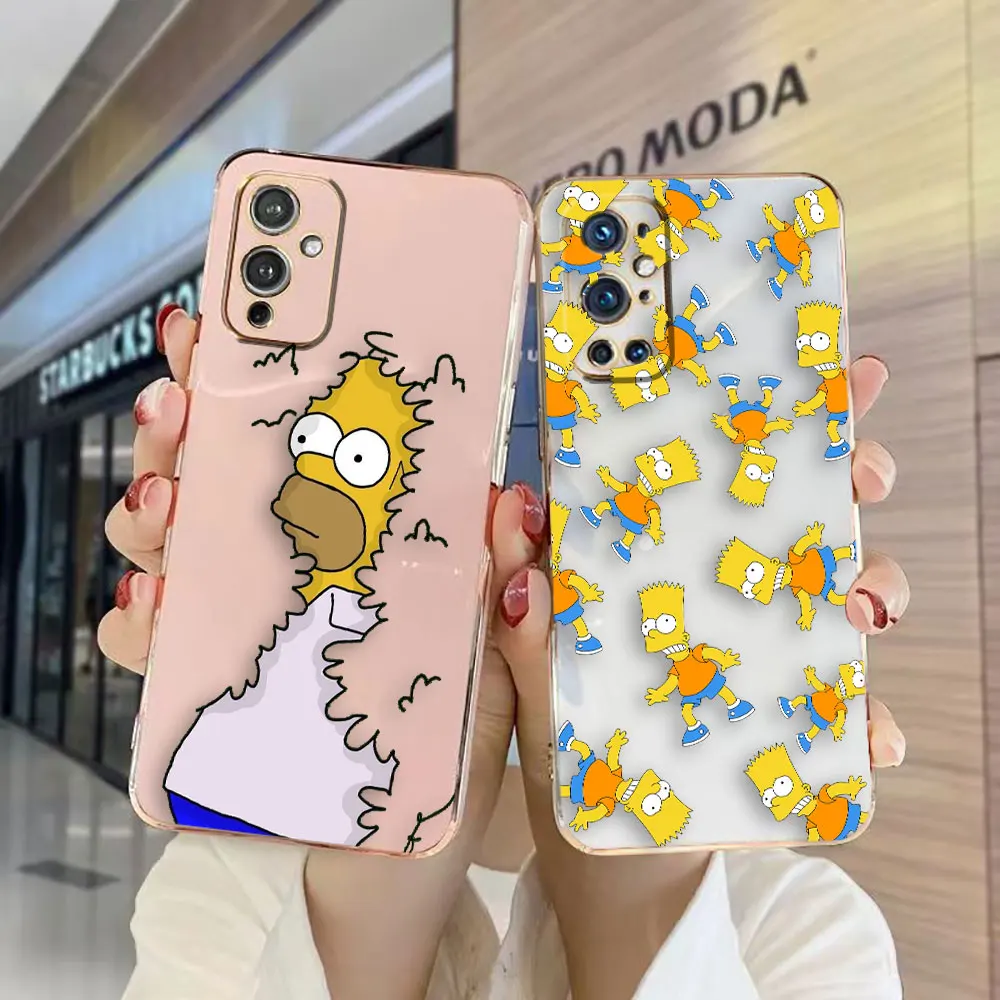 Funny Cartoon H-Homer S-Simpsons Cover Smooth E-TPU Phone Case Oneplus 8 8T 9 NORD CE 2 3 MOTO G8 G9 G22 G30 G50 G52 G60 G Case