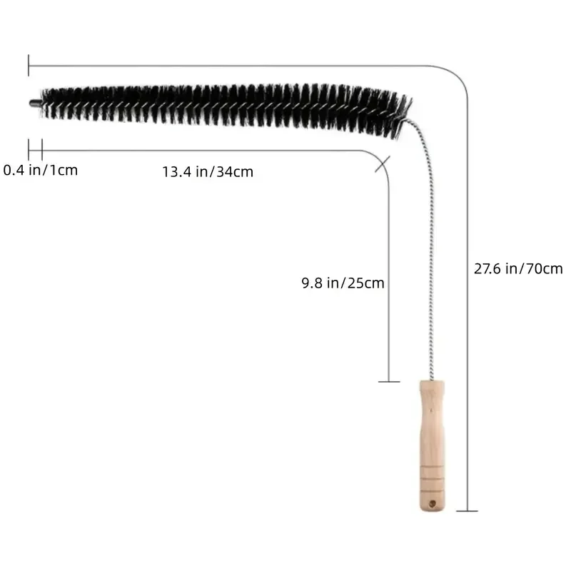 1pc Dryer Vent Cleaner Kit Lint Remover Brush, Long Flexible Refrigerator Coil Brush, Dryer Lint Brush Vent Trap Cleaner Tools