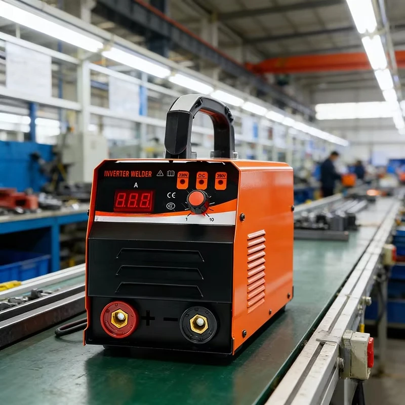 

Industrial portable hand arc welder, dual voltage digital regulation