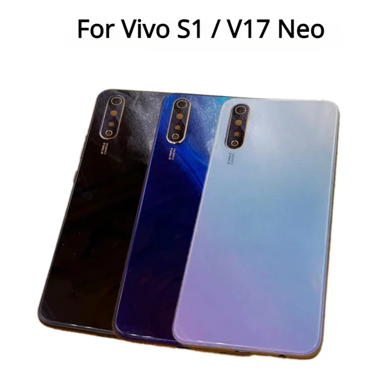 

New Back Cover For BBK Vivo S1 V17 Neo Battery Cover Rear Door Housing Case Replacement Parts with Middle Frame+Camera lens