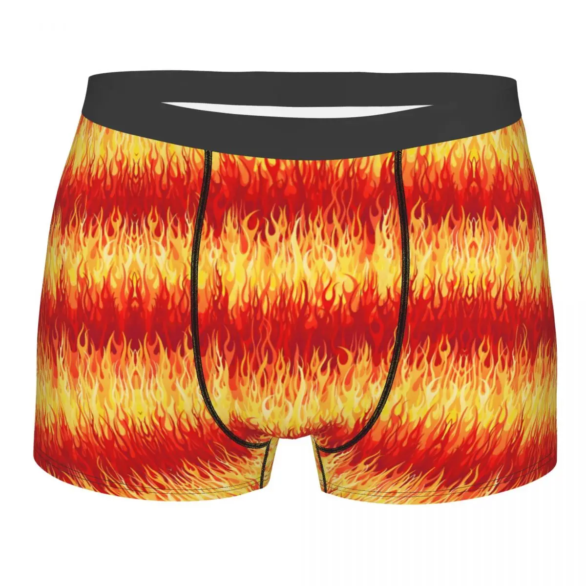 

Пользовательское нижнее белье с рисунком Hot Fire Red Burning Flames, мужские шорты-боксеры с принтом, трусы, дышащие трусы