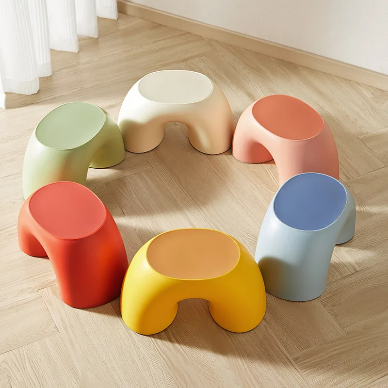 Nordic Hallway ottoman plastic small Interior portable Stool chair modern minimalist подставка для