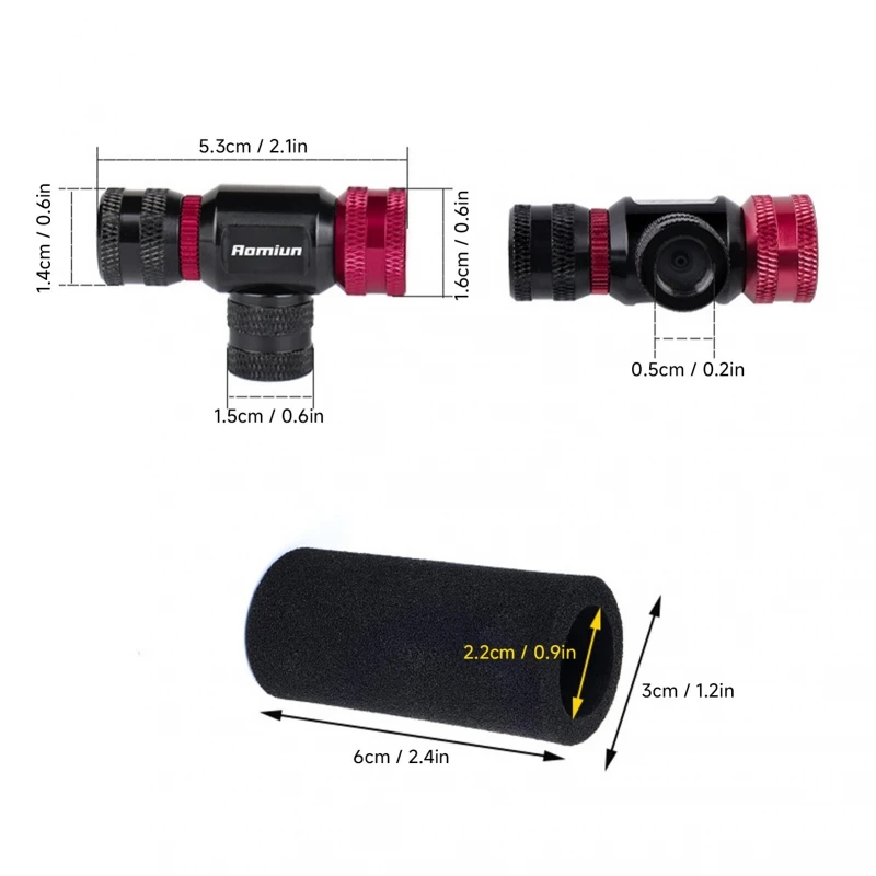 AliExpress NONE CO2 Bike Tire Inflator Quick Inflate Nozzle for Road and Mountain Bikes 16g Cylinders USA French Valves Portable with Freeze Gua