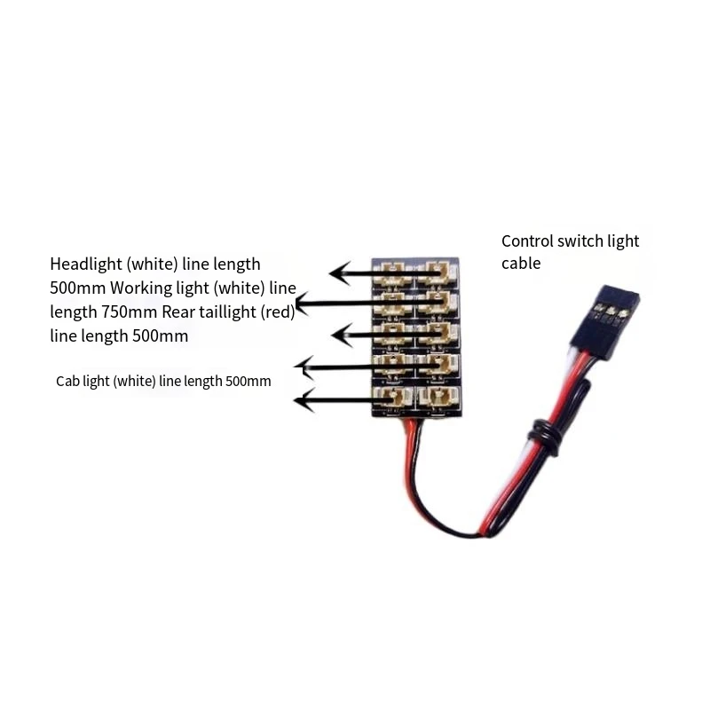 Sistema di illuminazione a braccio telescopico idraulico per carrelli elevatori telecomandati JDM-128 Lesu 1/14 parti di aggiornamento RC