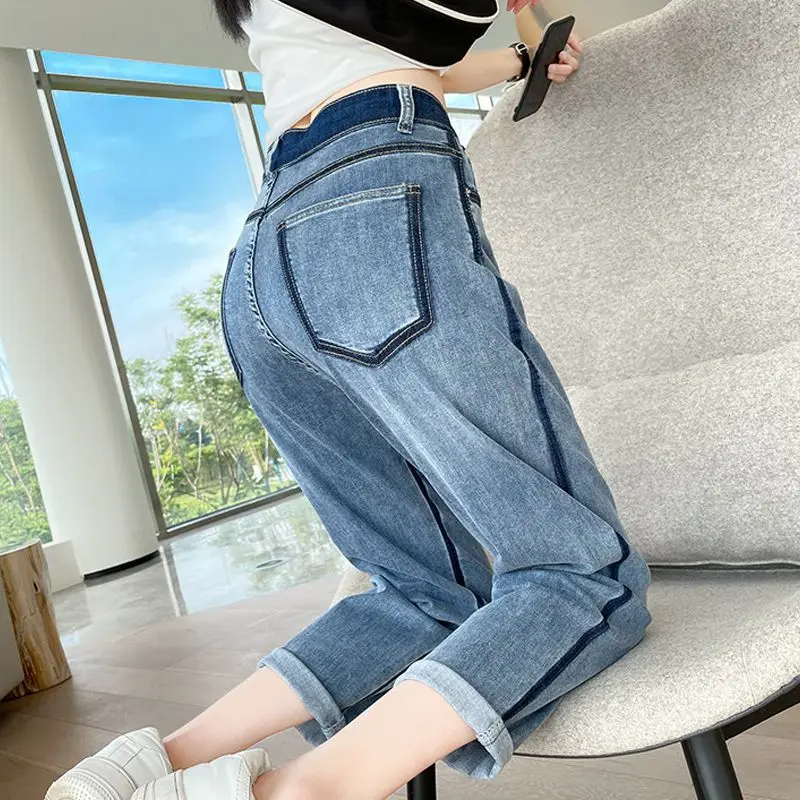 Jeans Women's autumn 2022 new high-waisted slim design nine-point  pants  clothes  jeans woman  Pockets  Pencil Pants