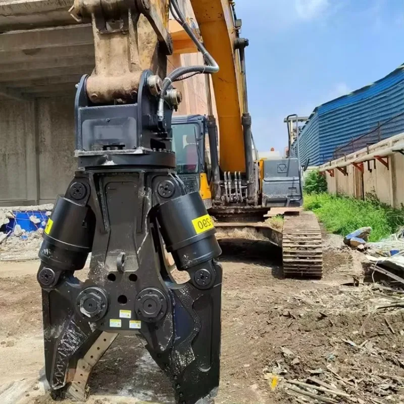 Hydraulic Shear 45Ton+ Excavator Precision Cutting Double Cylinder Scrap Metal Dismantling Industrial Recycling Customized