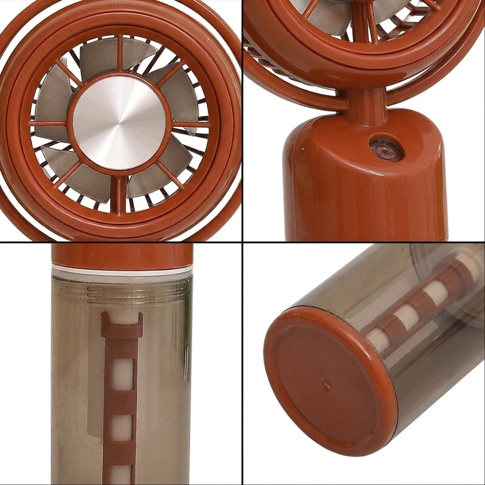 Portable 3 Handheld Misting Fan With Water Spray Function Plastic Cooling Blower For Outdoor Travel Camping Beach Summer