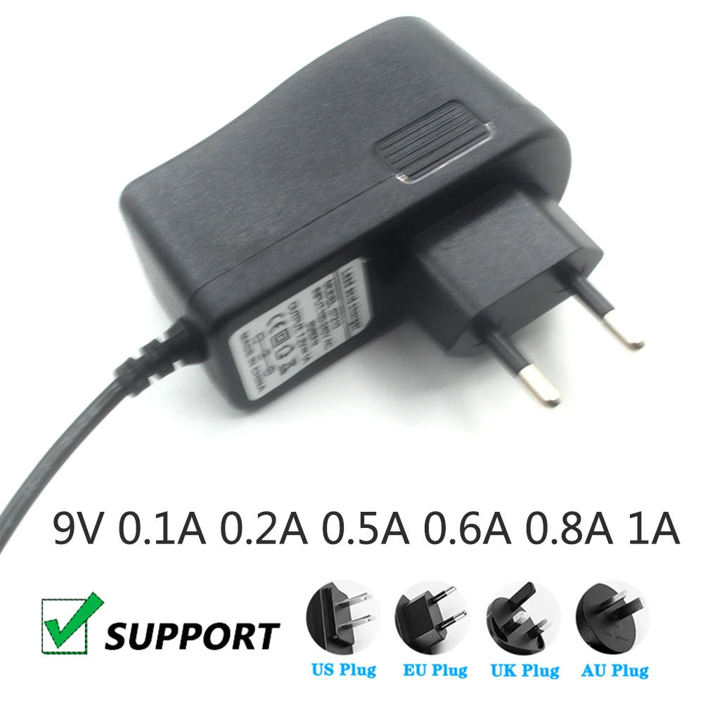 

9V 0.1A 0.2A 0.5A 0.6A 0.8A 1A Speaker Audio 9V 100MA 200MA 500MA 600MA 800MA 1000MA Power Adapter Charging Cable