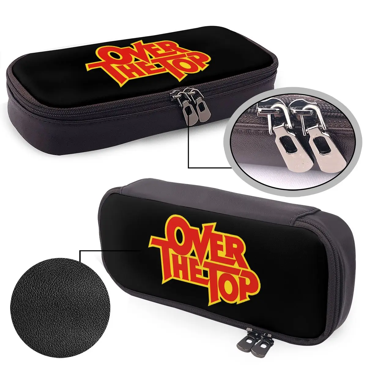 Summer Days Of Thunder Stallone Over The Top Movie Leather Pencil Case Pen Box Pencil Bag Stationery Supplies Pen Holder Bag