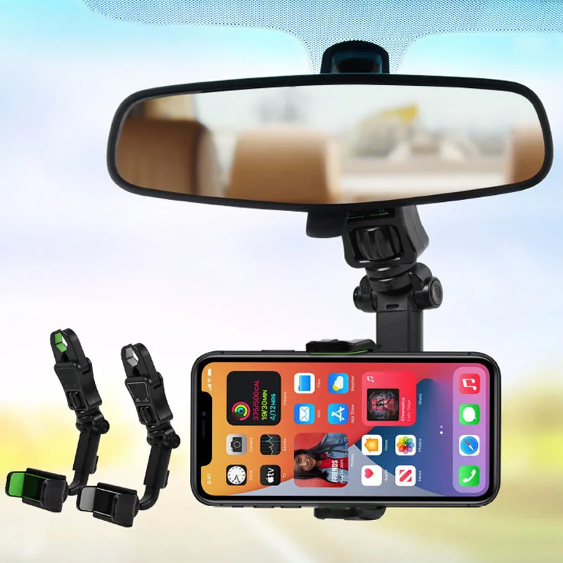 

Car Rearview Mirror Bracket Clamp Can Be Multi-Angle Debugging Car Mobile Phone Bracket Car Navigation Bracket