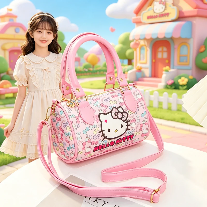 

New Cartoon Hello Kittys Crossbody Bag Handbag Girl One Shoulder Crossbody Bag Fashion Cartoon Portable Sliding Package