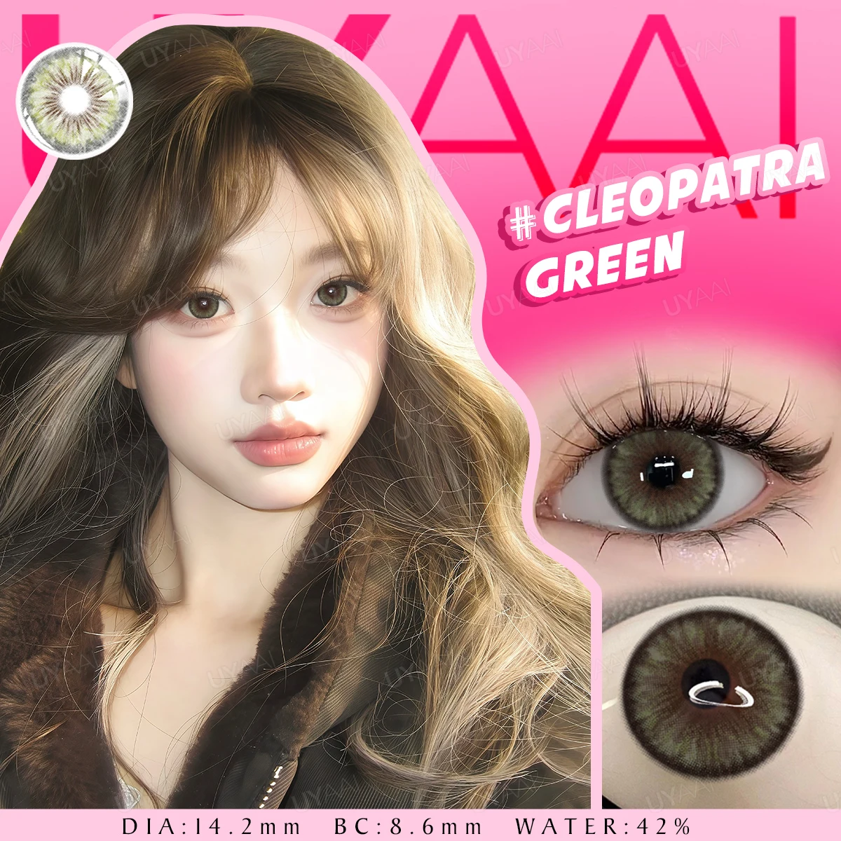 UYAAI NEUE Farbkontaktlinsen Beauty Makeups Natürliche Kontaktlinsen Grüne Kontaktlinsen Kreislinsen Blaue Linsen Braune Kontaktlinsen – Detail 6