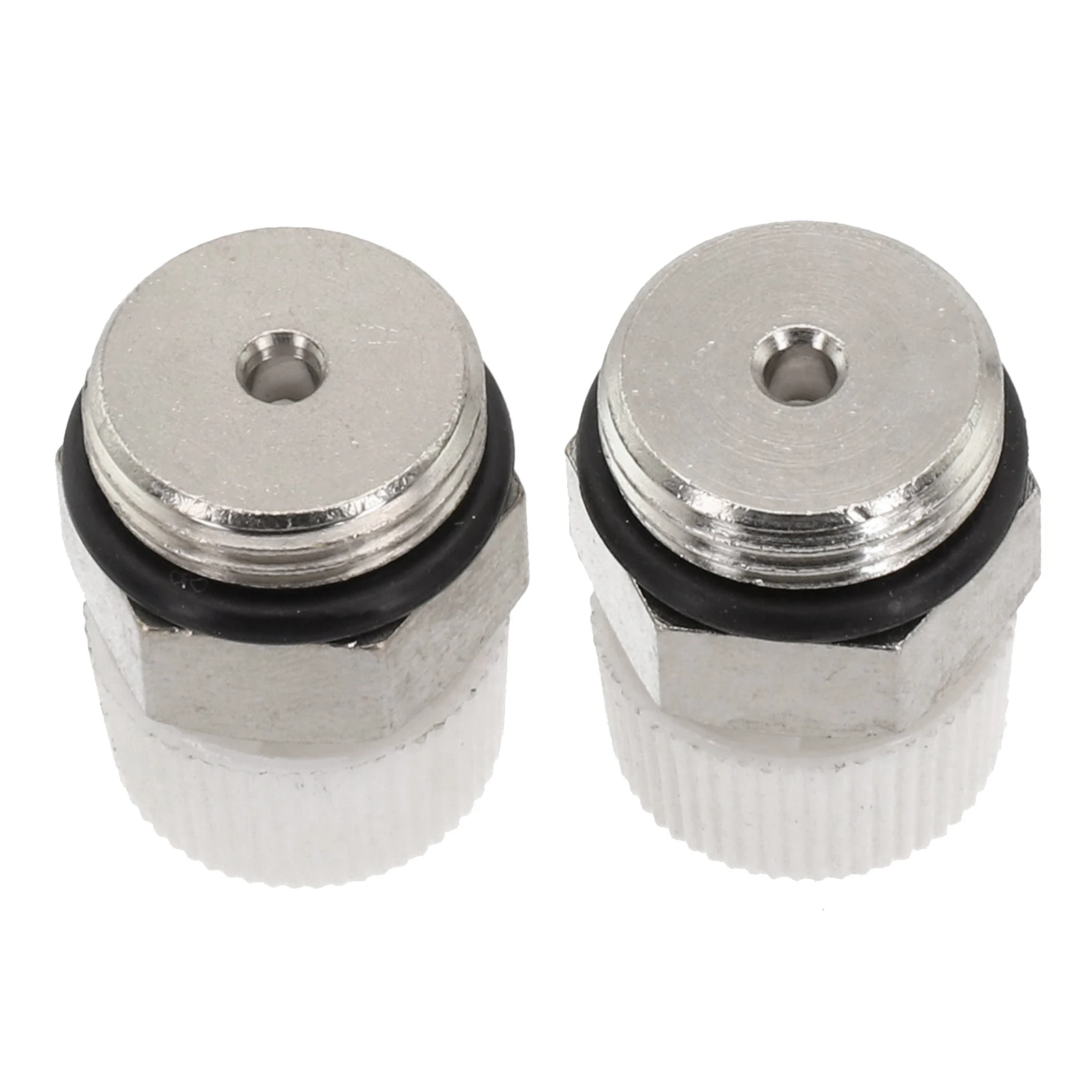 Central Heating Cooling Systems Heating Radiators Vent Valve Radiator Air Silver White Nickel Plated 2Pcs Air Vent