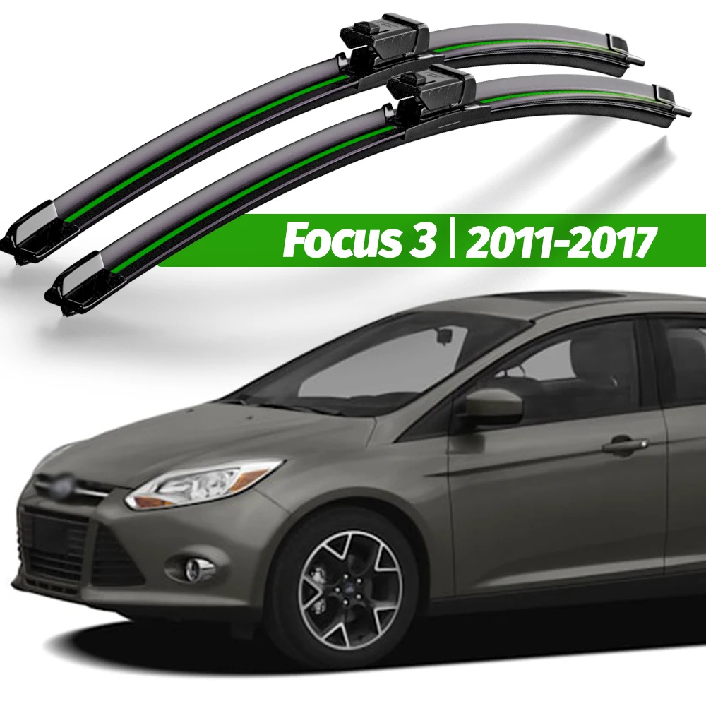 Wiper LHD Front Wiper Blades For Ford Focus 3 2011 - 2017 2016 Windshield Windscreen Window Rain Brushes 28\