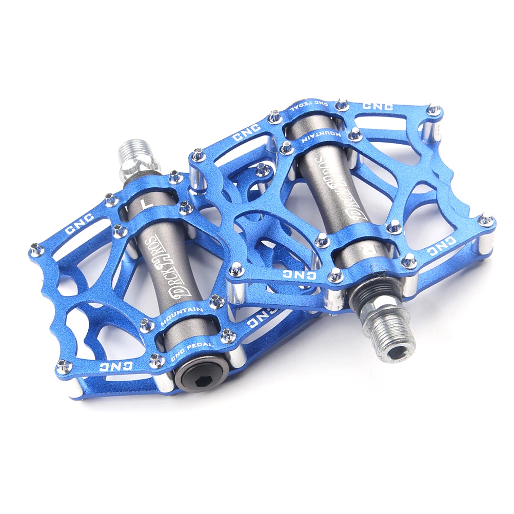 

Aluminum Alloy Bicycle Pedal Cycling Road Vehicles Blue Color Lightweight Durable Waterproof Dustproof Sealed Rubber