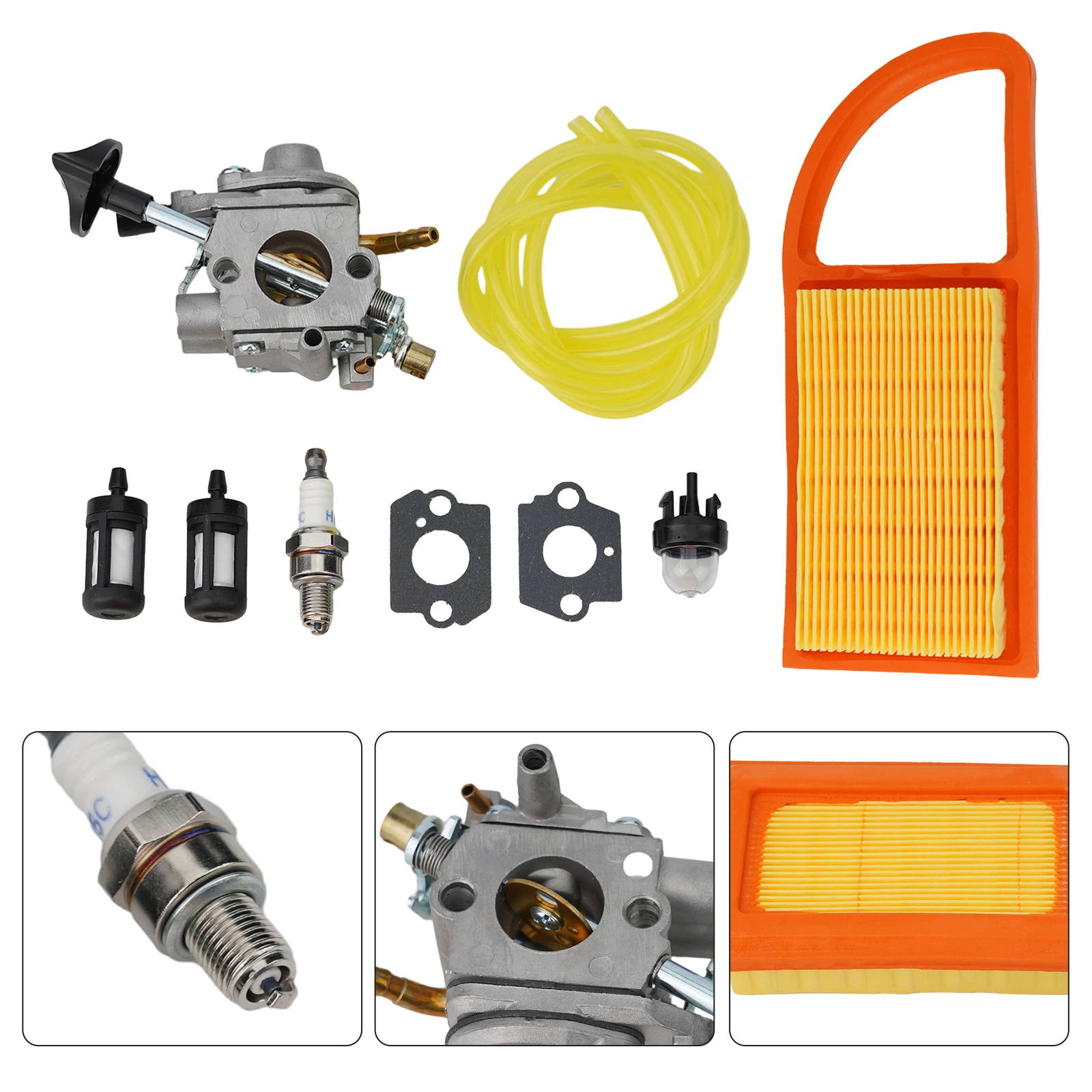 Replacement Parts Carburetor and Air Filter Kit with For Primer Bulb for Backpack Blowers Models For BR500 550 600