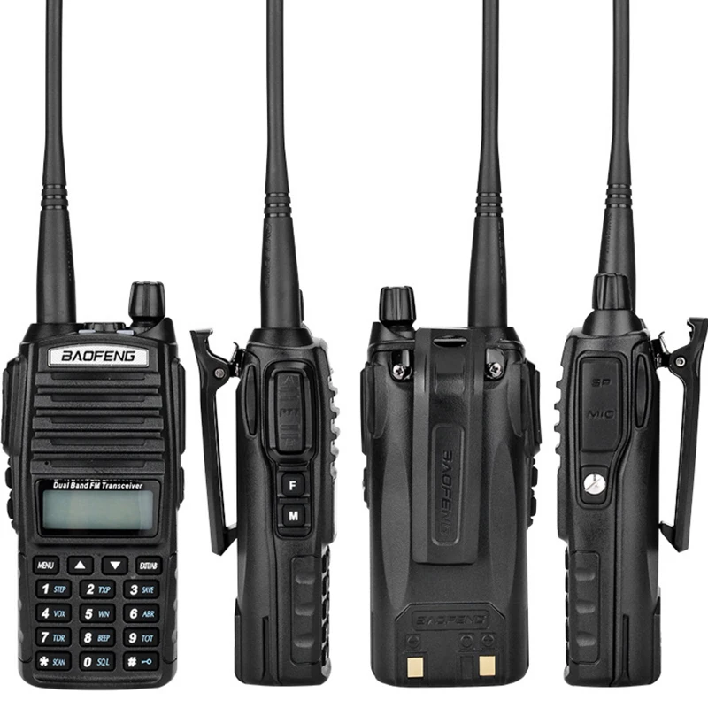 Baofeng UV-82 8W Militaire Walkie Talkie Lange Afstand 10 Km H/M/L Hoog Vermogen Modi Dual Ptt Uhf Vhf Ham Radio 'S Beter dan Uv5r