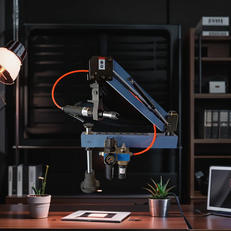 M3-M16 CNC Verticale Pneumatico Automatico Filettatura Aria Maschiatrice e Trapano Maschiatrice Testa Universale con Mandrini
