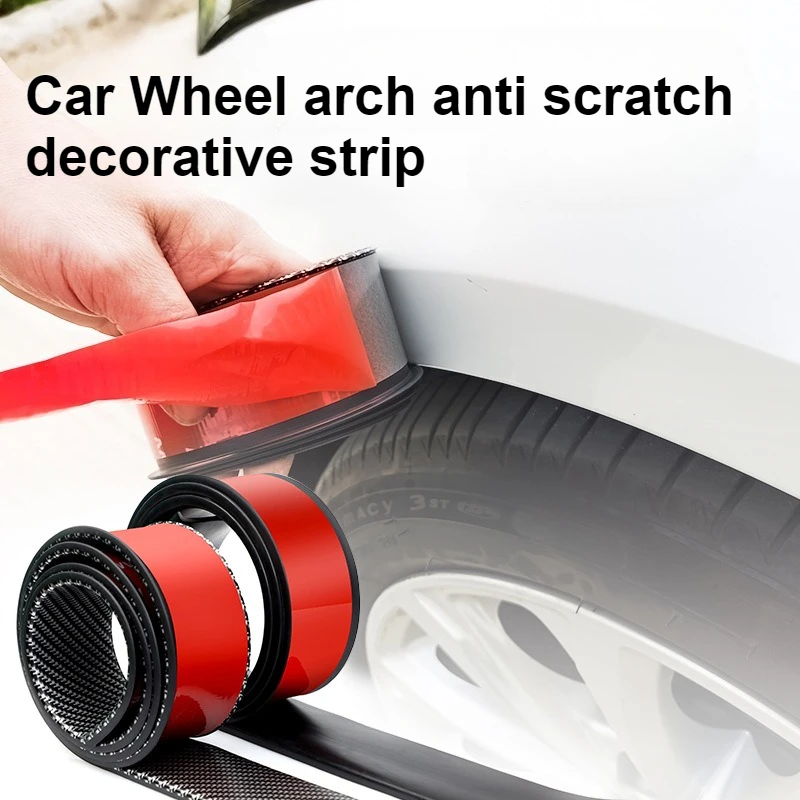 Carbon fiber patterned car wheels tire arches general car wheel fenders horn arches decorative lips extended molded protect