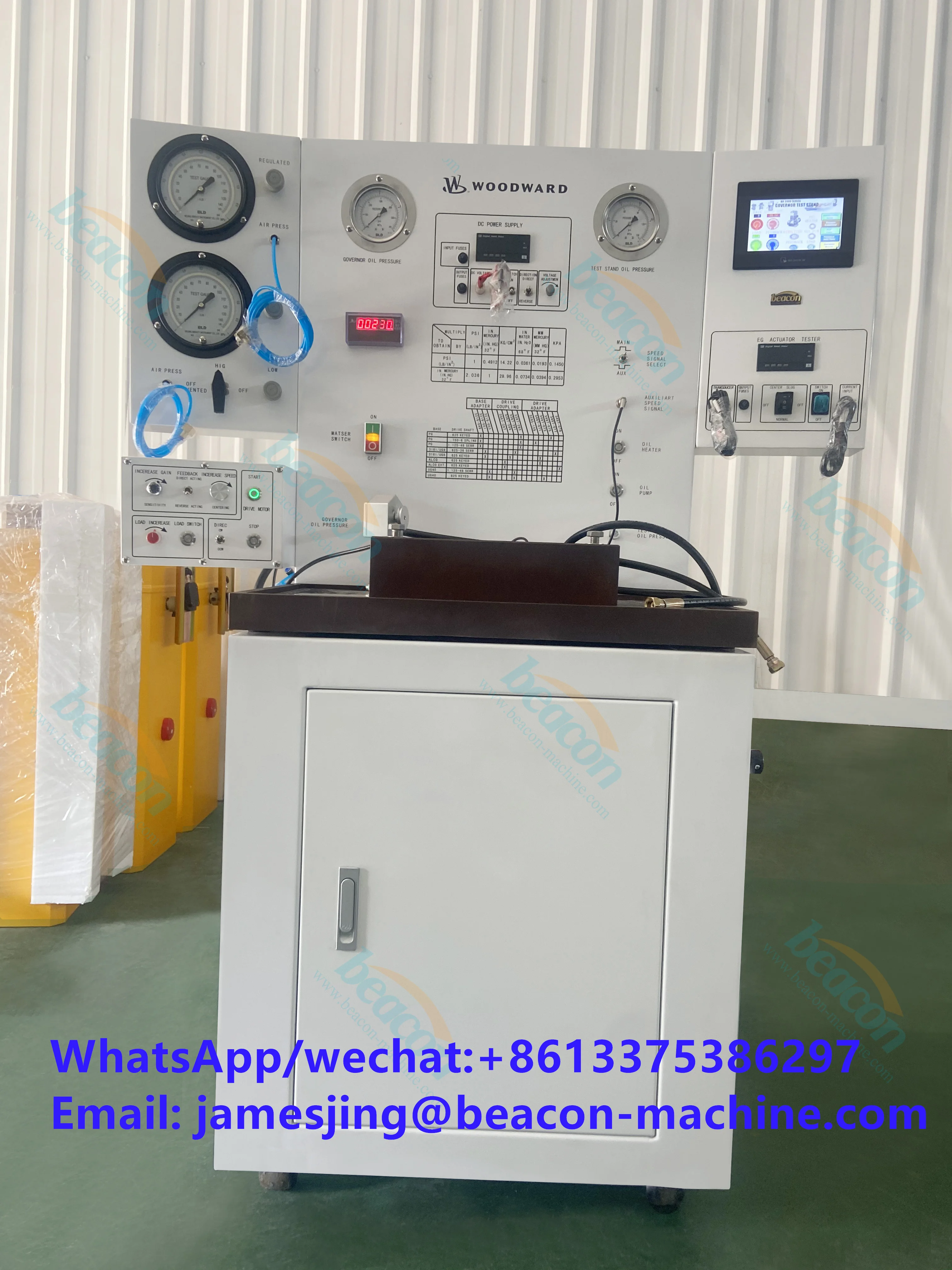 Beacon universal ship repair equipment BK2000 wood ward Overseas Marine Speed Governor Test Bench stand equipment