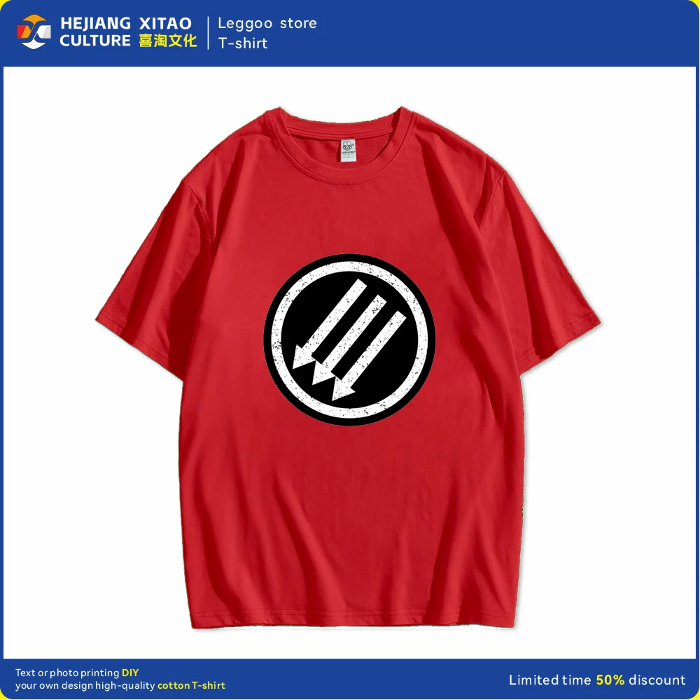 Three Arrows [Antifa] [Iron Front] Printed T-shirt Cute Graphic Lover Top Casual Short Sleeve Men's and Women's Clothing