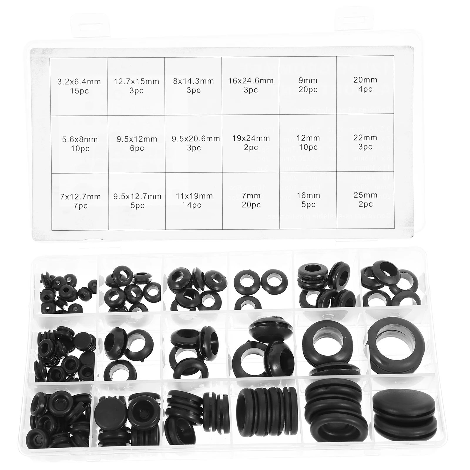 

1Set Rubber Grommet Wire Hole Plug Assortment High Tensile Strength Firewall Gasket Kit for Wiring Automotive Plumbing Pc