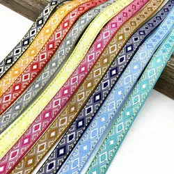 2 Yards 13mm Vintage Ethnic Embroidery Ribbon Lace Trim DIY Clothes Bag Accessories Embroidered Fabric