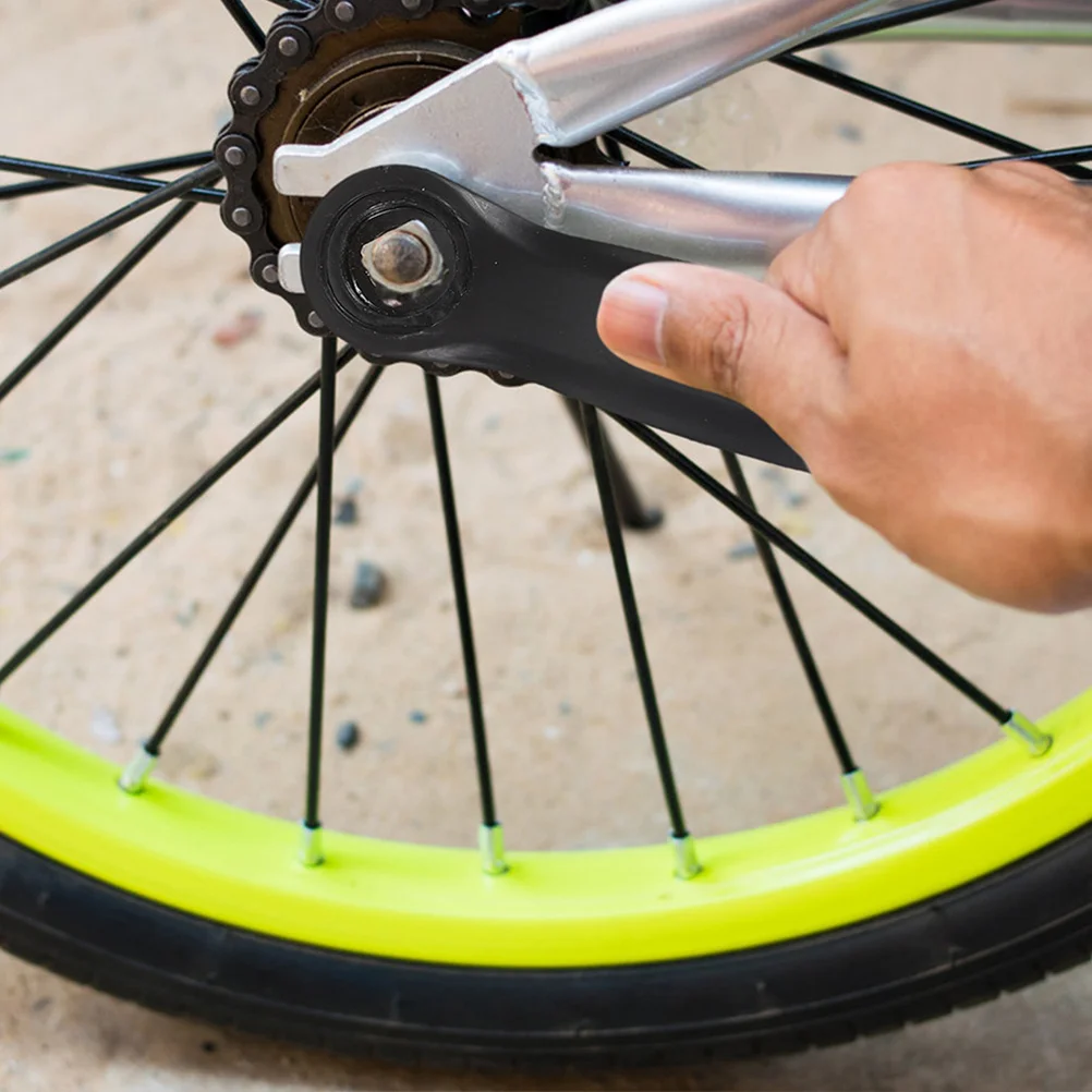 

4Pcs Bicycle Left Crank Arm Set Black Durable Universal Replacement for Folding Mountain Road Bike Repair Parts