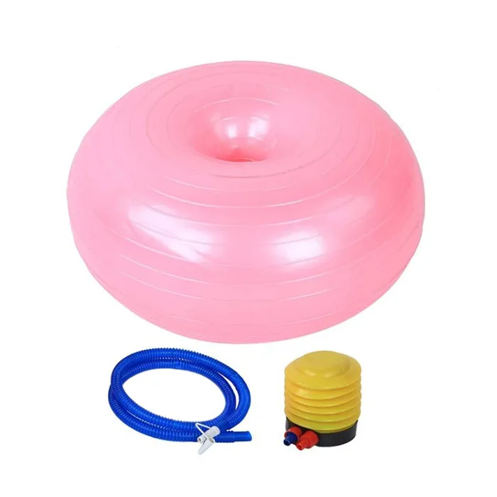 

Anti-Slip 50cm Seating Exercise Yoga Ball, Thicken Anti-Explosion Doughnut Yoga Ball for Students Adults Seating Children