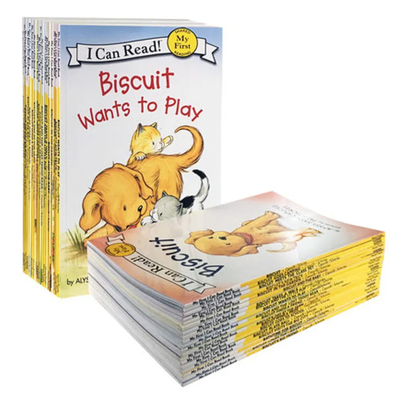 22 Books/set Biscuit Series English Picture Books I Can Read Children Story Book Early Educaction Reading Book for Kids