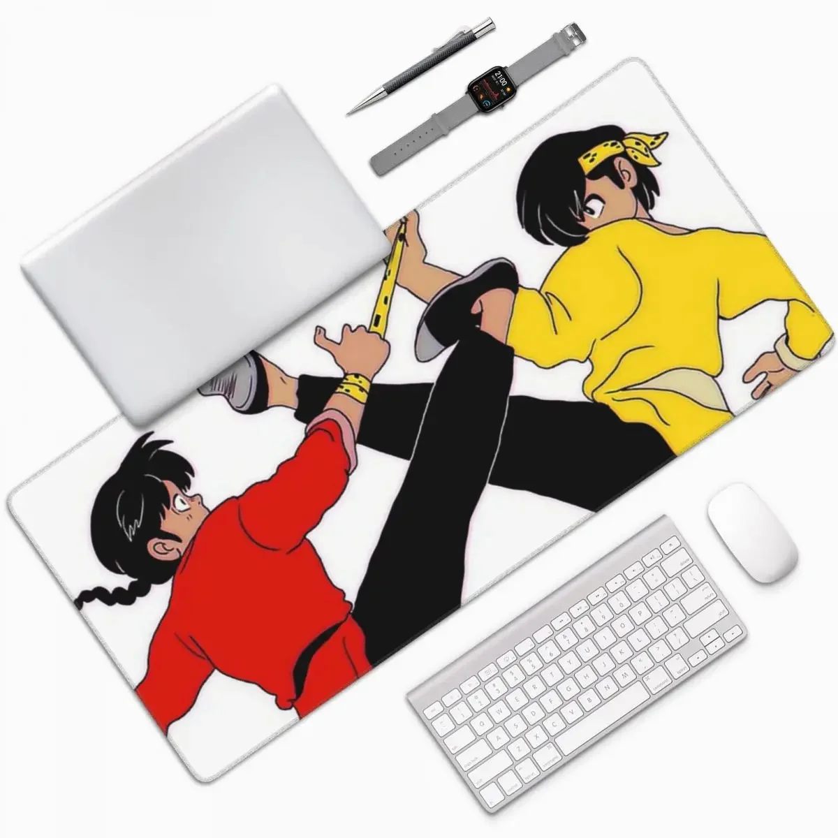 Ranma 1/2 Saotome Pig Girls Large Mouse Pad Computer Keyboard Mouse Mat Gaming PC Laptop Desk Mat Office Accessories Table Mats