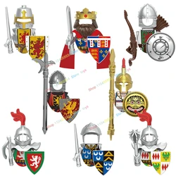 G0180 MOC Medieval Military  Roman Knight Cavalry Greek Hoplite Building Blocks Action Figure Puzzle Toy Kids Gifts