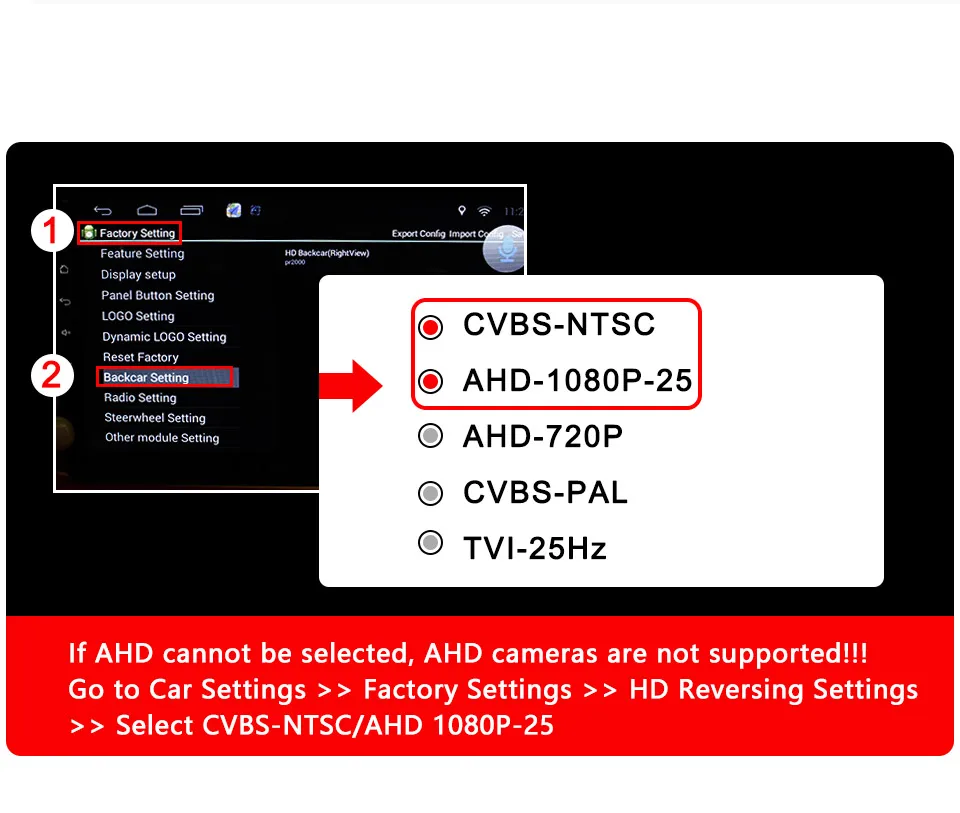 AHD 1080P Auto-Rückfahrkamera 20mm Eingebaute Rückfahrkamera Unterstützt Front-/Rückumschaltung Parkhilfsliniensteuerung Wasserdichte Fahrzeugkamera – Detail 3