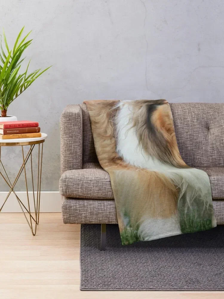 Sable Rough Collie Throw Blanket bed plaid Soft Big heavy to sleep For Sofa Thin Blankets