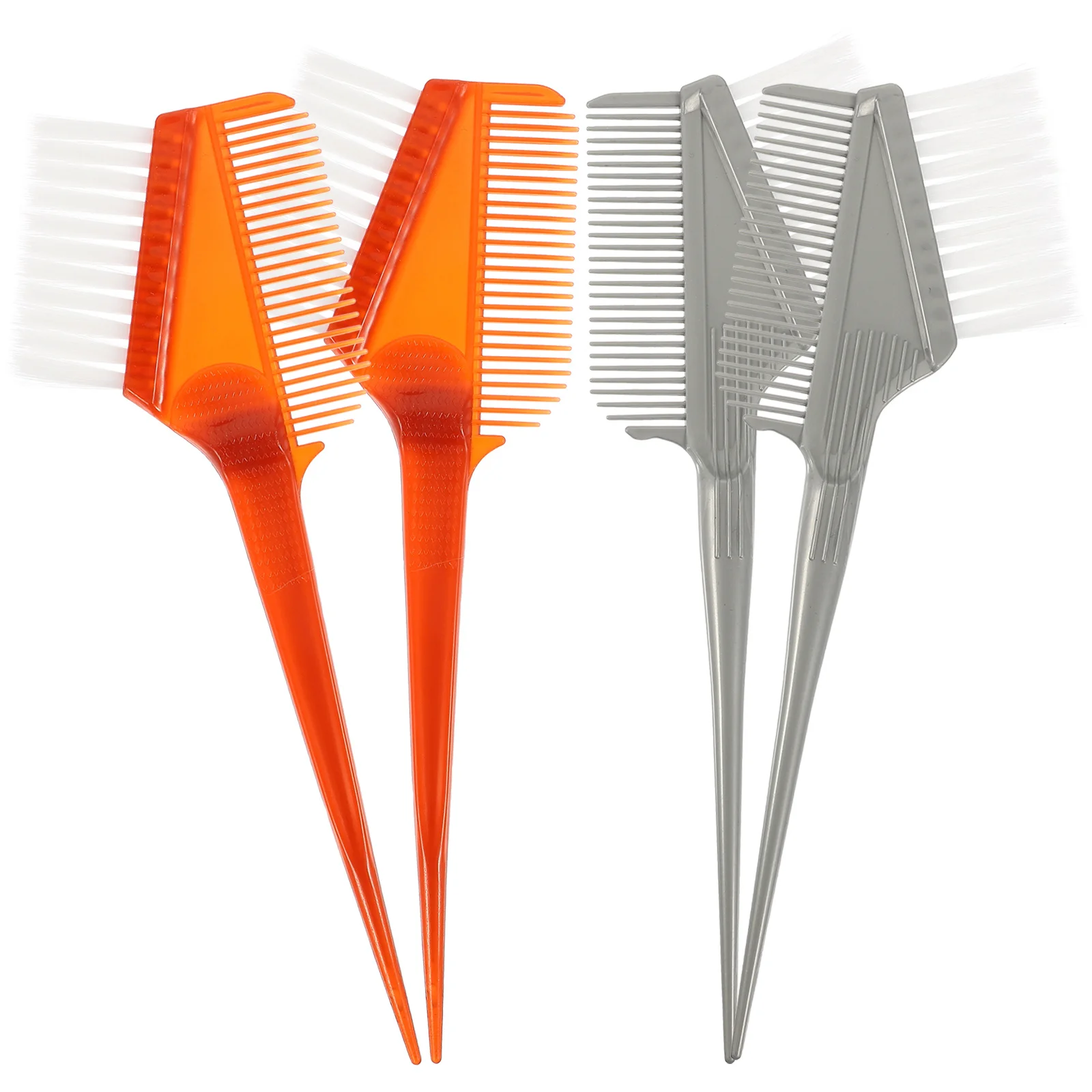 

4pcs Brush Set Anti-Slip Handle Double-Sided Comb For Mixing Dye Paste Coloring Tool Hair Salon Dye Brush Hair Tint Applicator