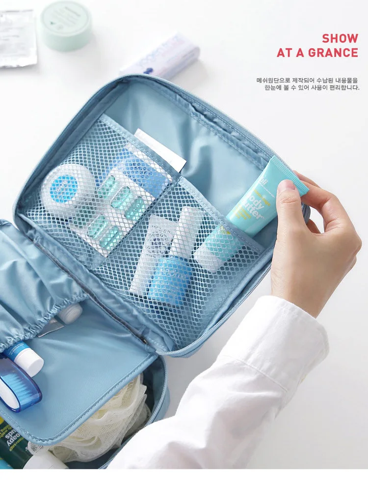 Tragbare Handarbeit Lagerung Tasche Mesh Teiler Beutel Garn Stricken Werkzeuge Organizer Fällen Lagerung DIY Bekleidung Reise Kulturbeutel – Detail 18