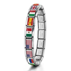 Diferentes países Mundas mundiales Módulo de brazalete Módulo de brazalete italiano Enlaces de encanto italiano ajustados 12 mejores brazaletes de ventas Nepal - №11