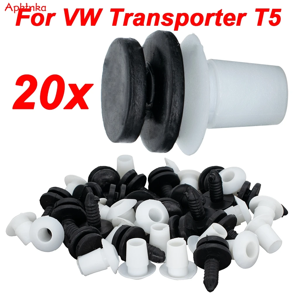 Apktnka 20pcs Car Door Trim Panel Clips Interior Fasteners Grommets For VW Passat B5 Transport T5 Polo Skoda Octavia Audi A3