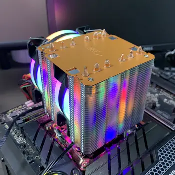 tepelných trubic Chladič CPU 4PIN PWM AM4 RGB Chladicí ventilátor pro Intel LGA 1366 1700 1200 1150 1151 1155 2011 X79 X99 AMD AM3 AM5 10 nejlepší prodej Ventilátor procesoru LGA 1150 - №3