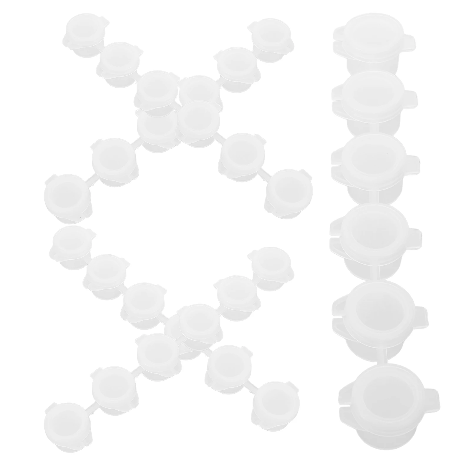 

30Pcs Empty Paint Strips Paint Cup Pots Clear Storage Containers Watercolor Painting Tools