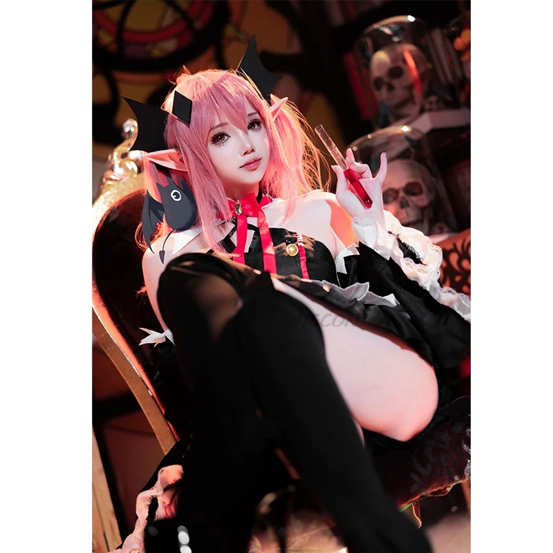 Anime Seraph Of The End Owari no Seraph Krul Tepes Cosplay Costume Uniform Wig Cosplay Witch Vampire Halloween shoes Costume