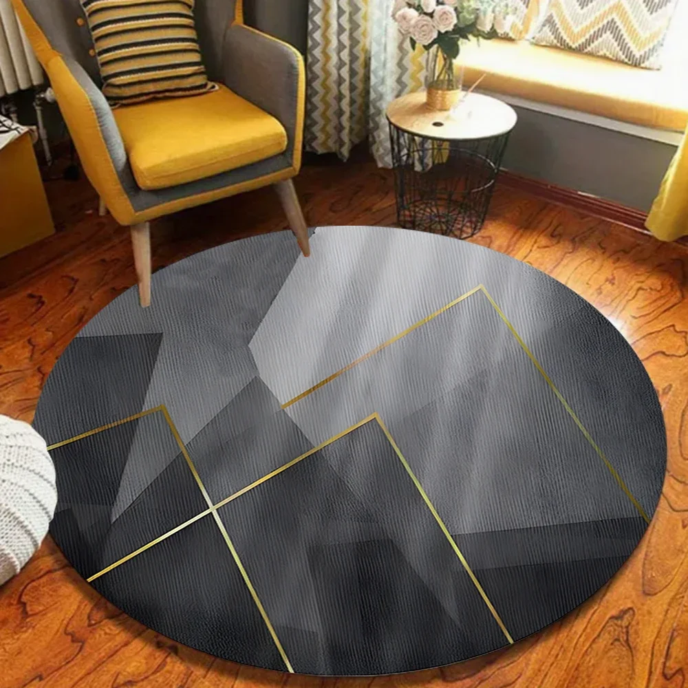 Round Carpet Home Bedroom Hanging Basket Non-slip Floor Mat Living Room Decoration Computer Chair Carpets Study Area Rug Large