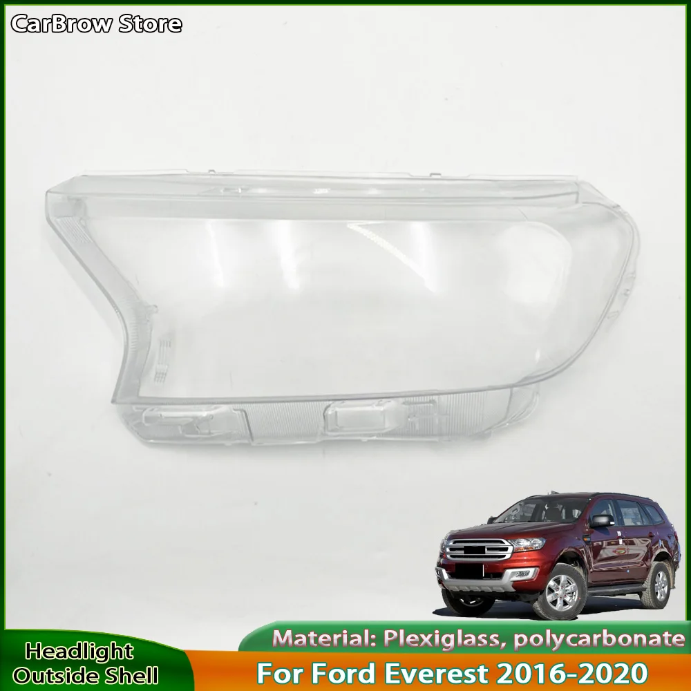 

Корпус лампы фары, прозрачный абажур для Ford Everest 2016, 2017, 2018, 2019, 2020, крышка передней фары, линза из плексигласа