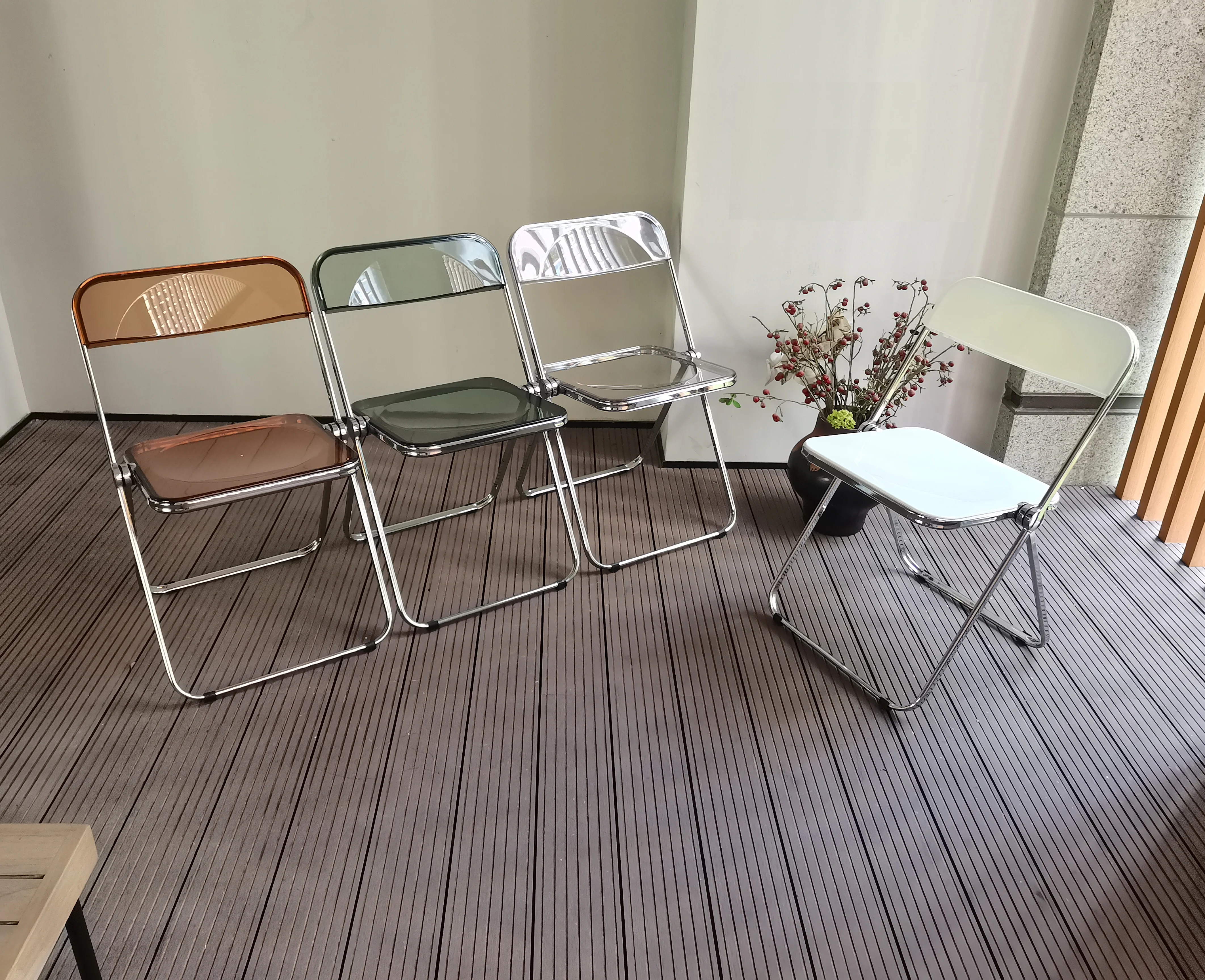 

Фотостул с металлической рамой, обеденный стул, прозрачный стул, Балконный стул