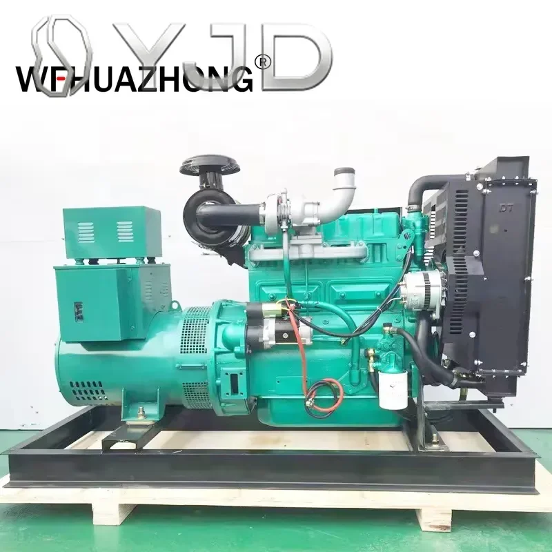 WFHUAZHONG Ricardo Series 20kw 30kw 40kw 50kw Open Type Three-phase Four-wire Generator Water Cooled Hot Sell