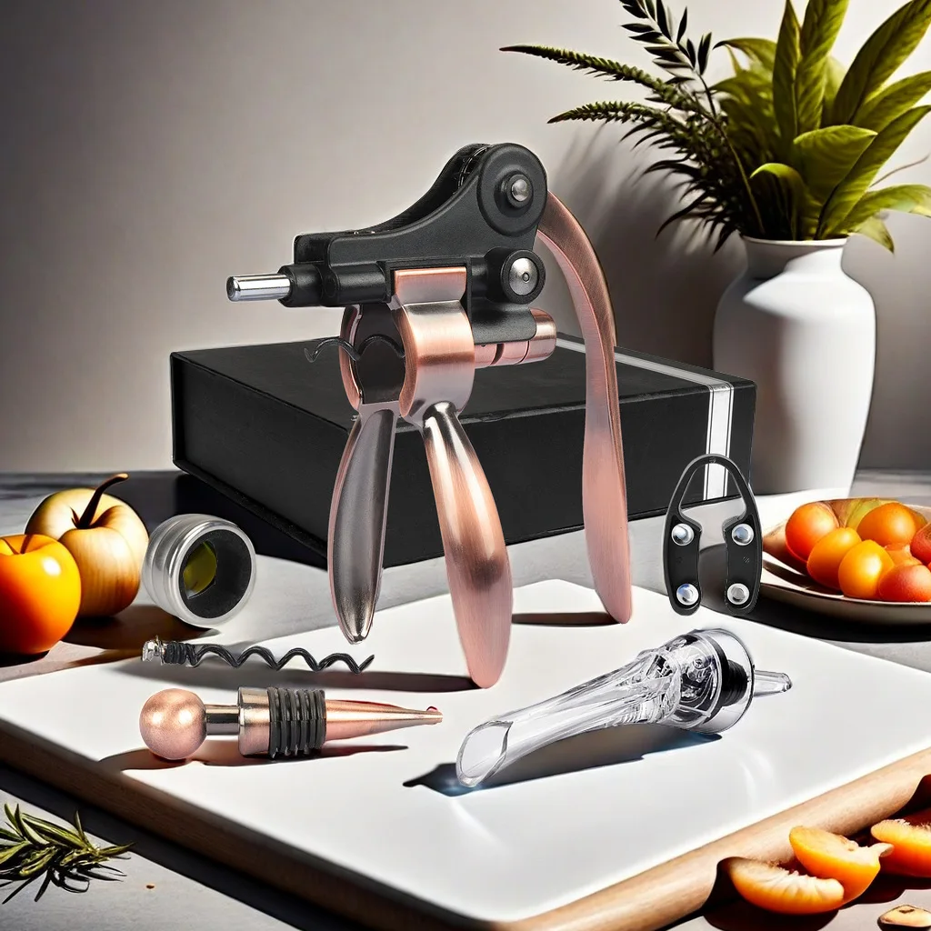 

Rabbit Head Wine Opener Set - 6pcs Multifunctional Corkscrew Gift Box for Restaurant Bar